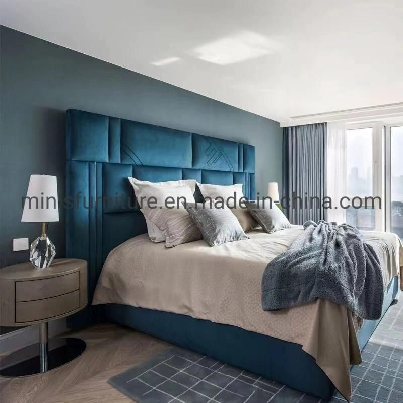 (MN-MB103) Modern Italian Style Luxury Big Bed with Big Back