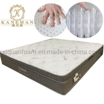 Crown Hotel Mattress Vacuum Pack Pocket Spring Mattress King Latex Mattress