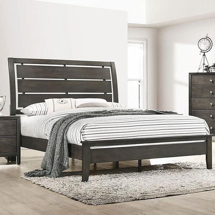 Nova Warm Brown Finish 4PCS Melamine Bedroom Set