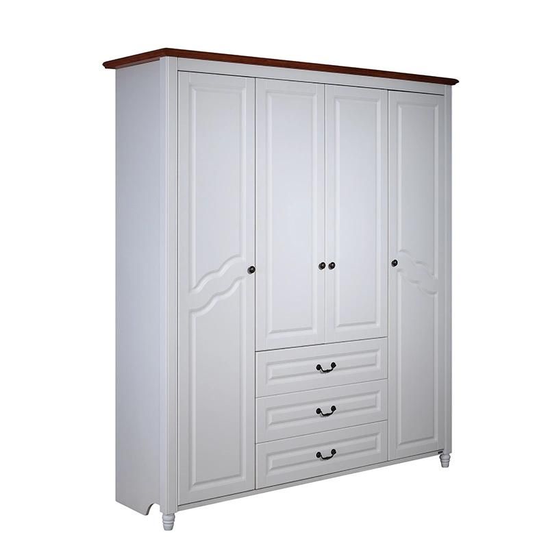 Customize Solid Wood / PVC Membrane Bedroom Furniture Set
