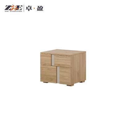 Modern Wooden Walnut Color Night Table for Bedroom Set